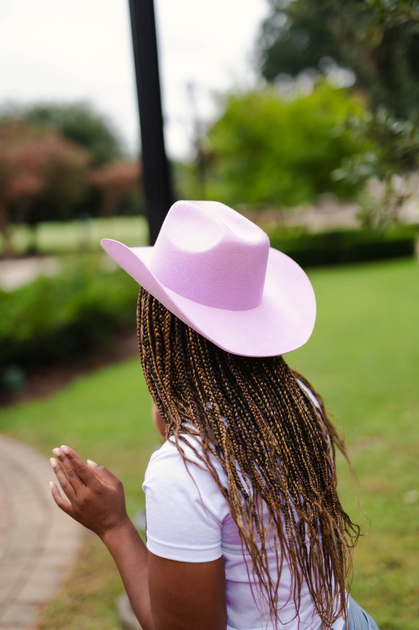 GEAUX lilac cowboy hat
